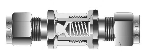 Check Valve - 1/2 - Brass - 3000psi - Part #: SCV3-S-8T-BS