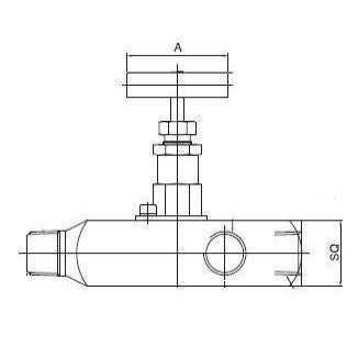 Gauge & Gauge Root valve - 3/4 - 1/2 - Stainless Steel - 6000psi - Part #: SGRV-MF-12N-8N-S6