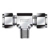 Male Branch Tee - 1/4 - 1/4 - Stainless Steel - Part #: STBMO-4-4N-S6 (STBMO-4-4N-S6, 444SBZSS, ISSU4MBT4)