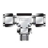 Positionable SAE Male Branch Tee - 1-1/4 - Stainless Steel, Part #: STBSO-20-20U-S6
