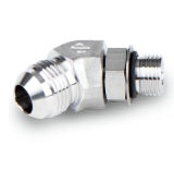 O-Seal 45 Unf Male Elbow - 3/4-16 Male JIC - 7/8-14 Male SAE/MS Straight with O-Ring - Part #: JLBS-8T-08U-S6