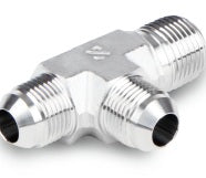 Male Run Tee - 5/16-24 Male JIC - 1/8 in. Male NPT - Part #: JTRM-2T-01N-S6