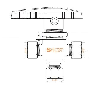 3-Way Switching Valve - 1/2 - Stainless Steel - 1500psi - Part #: SBV4-3B-S-8T-S6