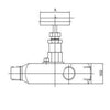 Gauge & Gauge Root valve - 3/4 - 1/2 - Stainless Steel - 6000psi - Part #: SGRLV-MF-12N-8N-S6