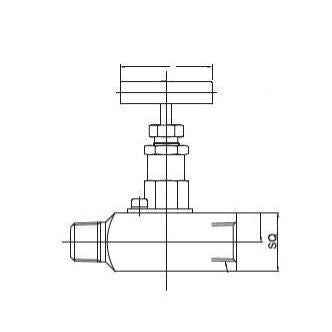Gauge & Gauge Root valve - 1/2 - Stainless Steel - 6000psi - Part #: SGV-MF-8N-S6