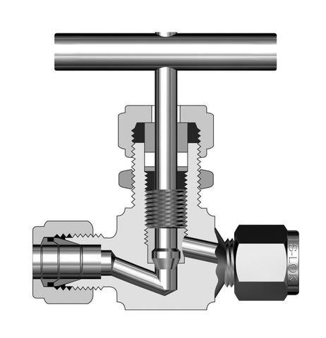 Integral Bonnet Needle Valve - 3/4 - Stainless Steel - 5000psi - Part # - SNV4-S-12T-S6