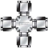Tube Union Cross - 1/16 - Stainless Steel - Part #: SXO-1-S6 (SXO-1-S6, 111KBZSS)