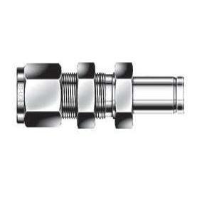 Bulkhead Adapter - 1/4 - Stainless Steel - Part #: SABO-4-4-S6 (SABO-4-4-S6, 44T2H2BZSS, ISSU4BR4)