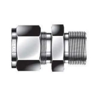 Male Connector - 5/16 - 1/8 - Stainless Steel - Part #: SMC-5-2N-S6 (SMC-5-2N-S6, DCT52SS, DMC52NS, 768HLSS5/16X1/8, 5DMC2S316, 5MSC2N316, ISSD5MC2, SMC52N316, SS50012)